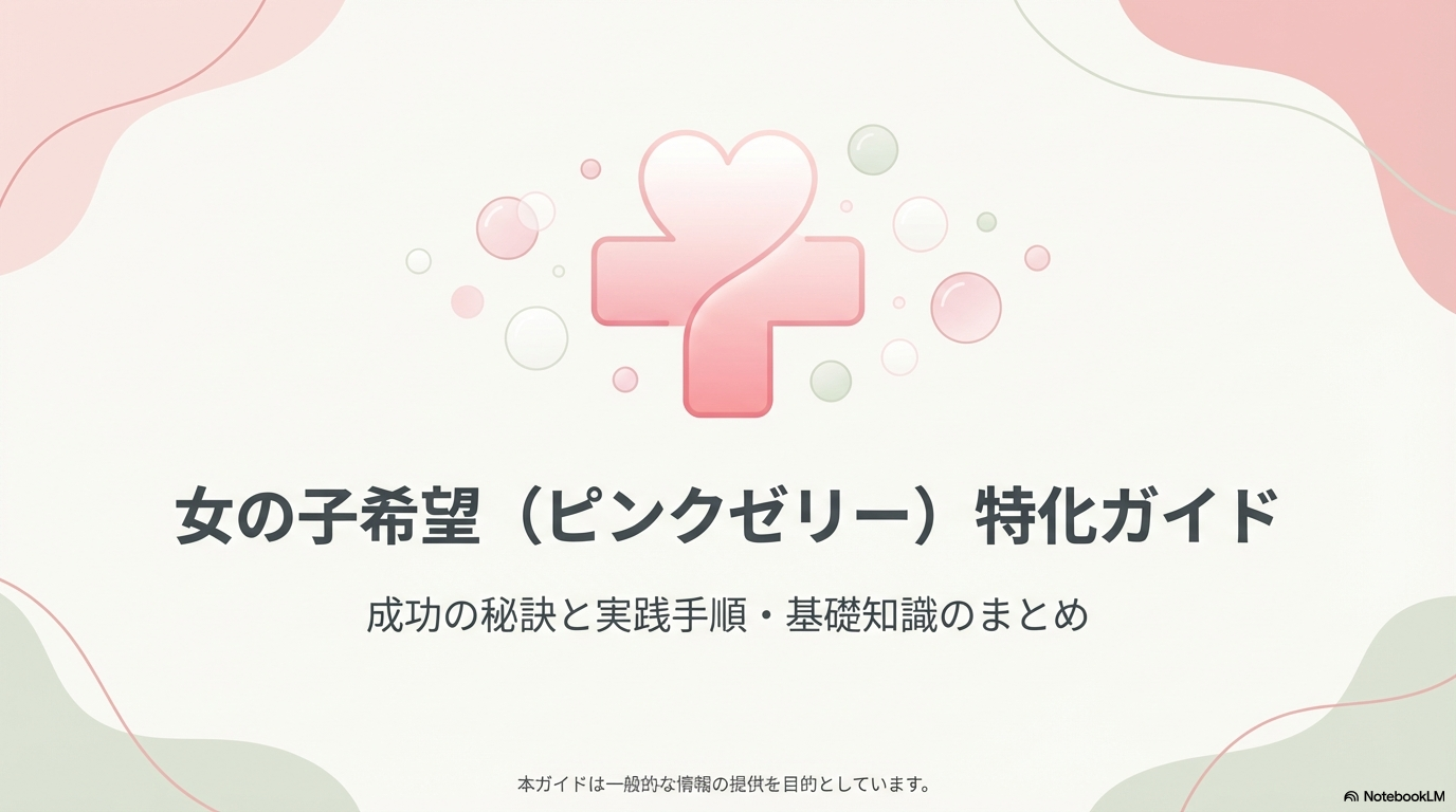 女の子希望(ピンクゼリー)特化ガイド!成功の秘訣と実践手順を解説