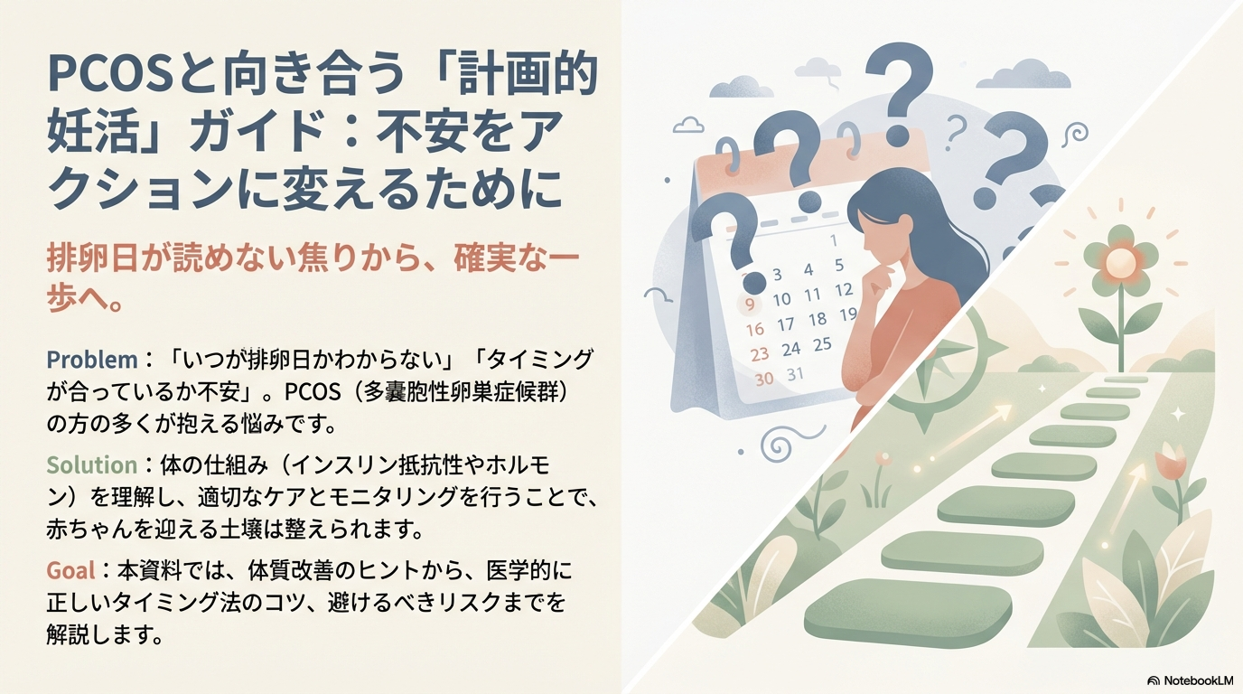PCOS(多嚢胞性卵巣症候群)と計画的妊活のコツ!体質改善のヒント