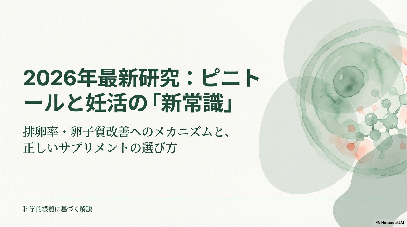 2026年最新研究結果:ピニトールの妊活効果と正しい選び方