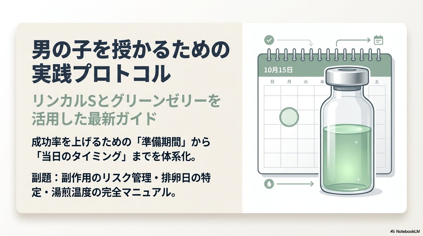 男の子希望のグリーンゼリー特化ガイド!成功率を上げる最新妊活
